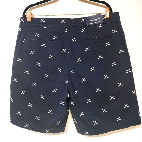 Daniel Hechter Paris Size 36 navy blue white Golf club shorts NWT New - Picture 2 of 4